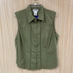 Tall Girl Green Sleeveless Blouse Size 18